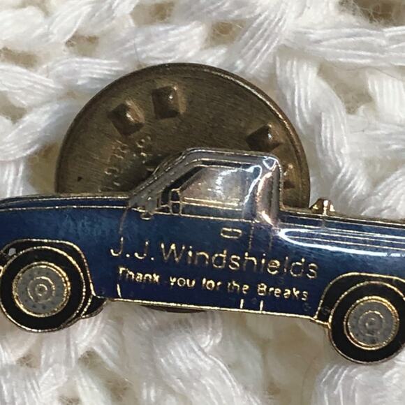 JJ Windshields Enamel Pickup Truck Vehicle Advertising Lapel Pin Brooch - Picture 4 of 8